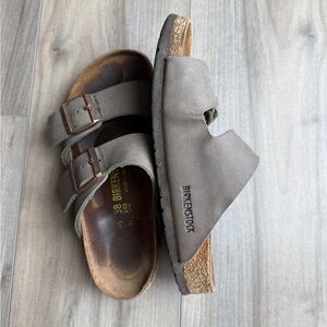 Birkenstock Birkibuc Sandals - Stone